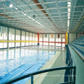 Großer Spannweite Rahmen Stahlstahl -Truss -System Swimmingpool Dachabdeckung Design